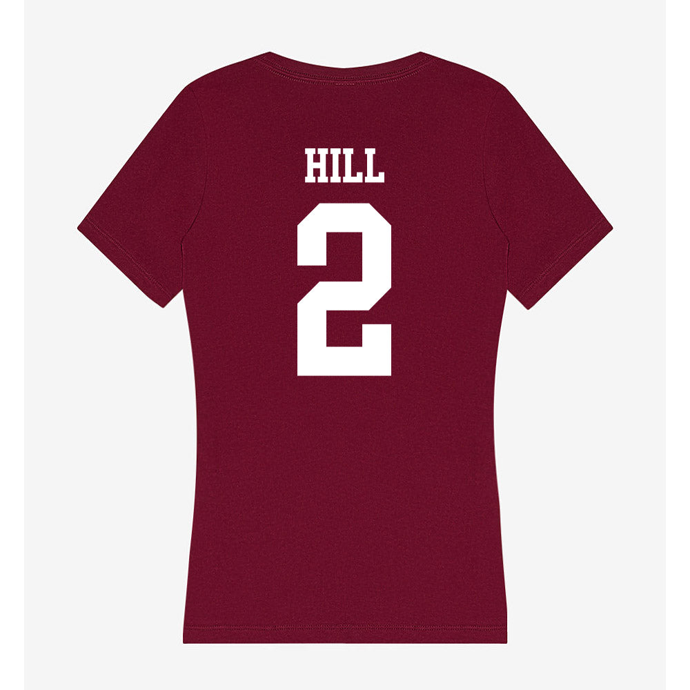 SIU Carbondale - NCAA Football : Naz Hill - Women's V-Neck T-Shirt-1