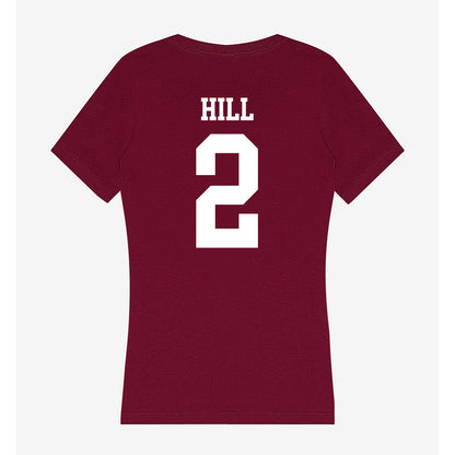 SIU Carbondale - NCAA Football : Naz Hill - Women's V-Neck T-Shirt-1