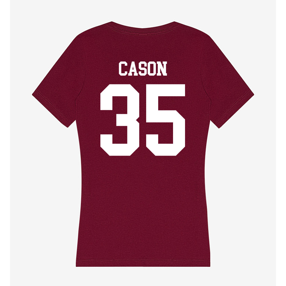 SIU Carbondale - NCAA Football : Cameron Cason - Women's V-Neck T-Shirt-1