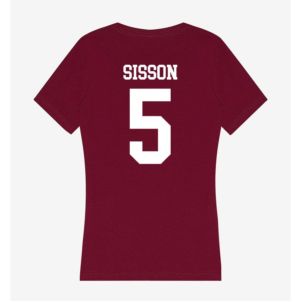 SIU Carbondale - NCAA Football : Blayne Sisson - Women's V-Neck T-Shirt-1
