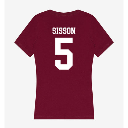 SIU Carbondale - NCAA Football : Blayne Sisson - Women's V-Neck T-Shirt-1