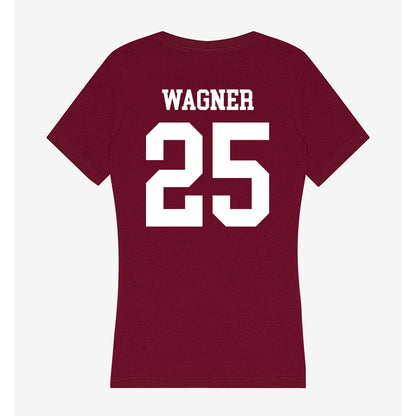 SIU Carbondale - NCAA Football : Kayleb Wagner - Women's V-Neck T-Shirt-1