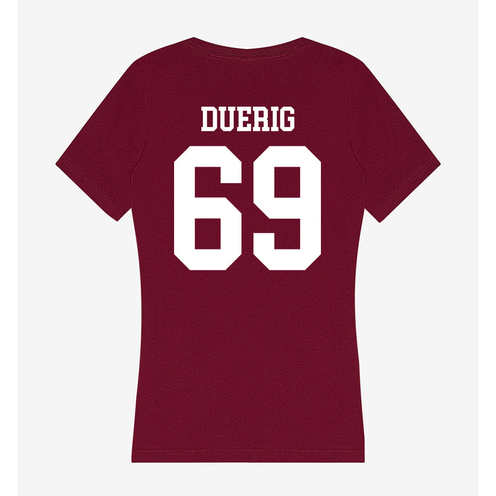 SIU Carbondale - NCAA Football : Aidan Duerig - Women's V-Neck T-Shirt-1