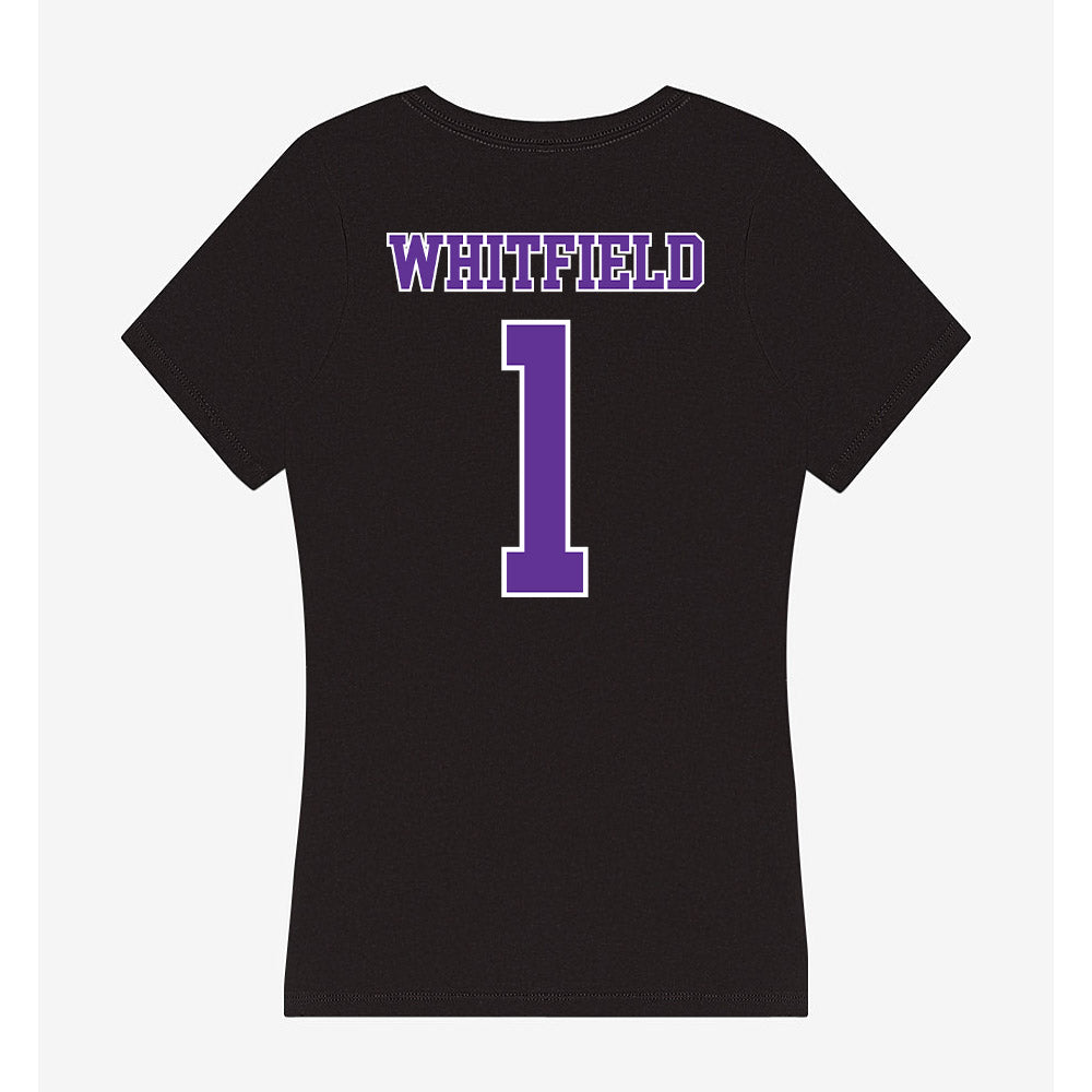 Northwestern State - NCAA Women's Volleyball : Julia Whitfield - Women's V-Neck T-Shirt-1