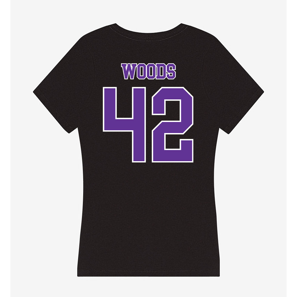 Northwestern State - NCAA Football : Braden Woods - Women's V-Neck T-Shirt-1