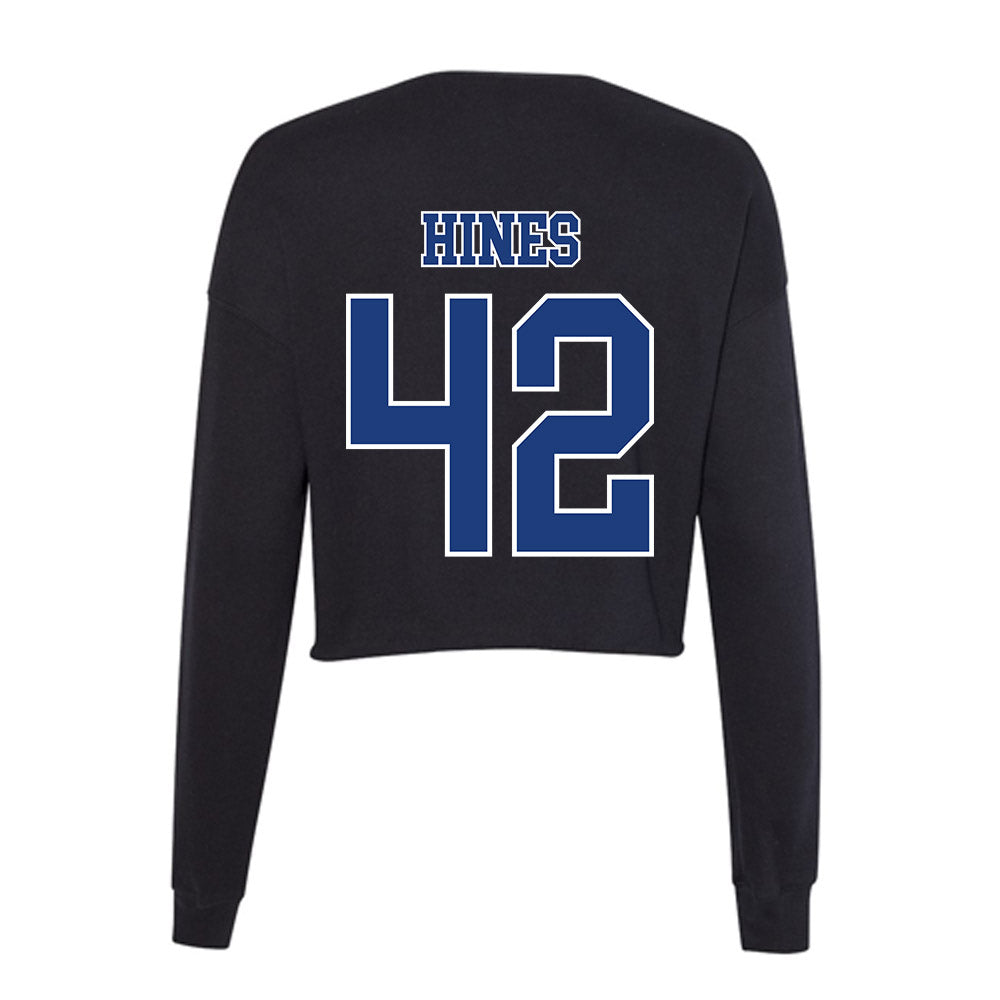 McNeese State - NCAA Football : Kesean Hines - Women's Cropped Crew Fleece-1