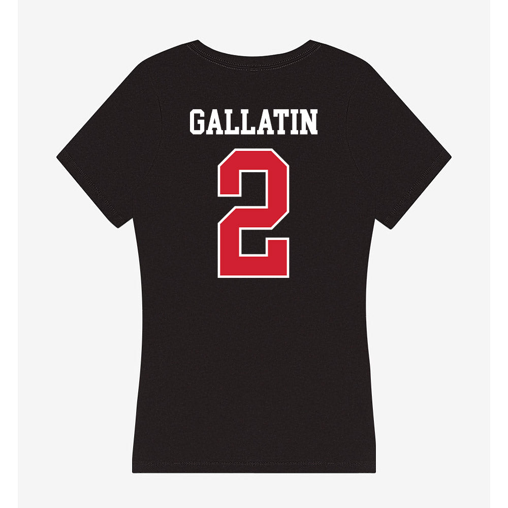 Eastern Washington - NCAA Women's Basketball : Ella Gallatin - Women's V-Neck T-Shirt-1
