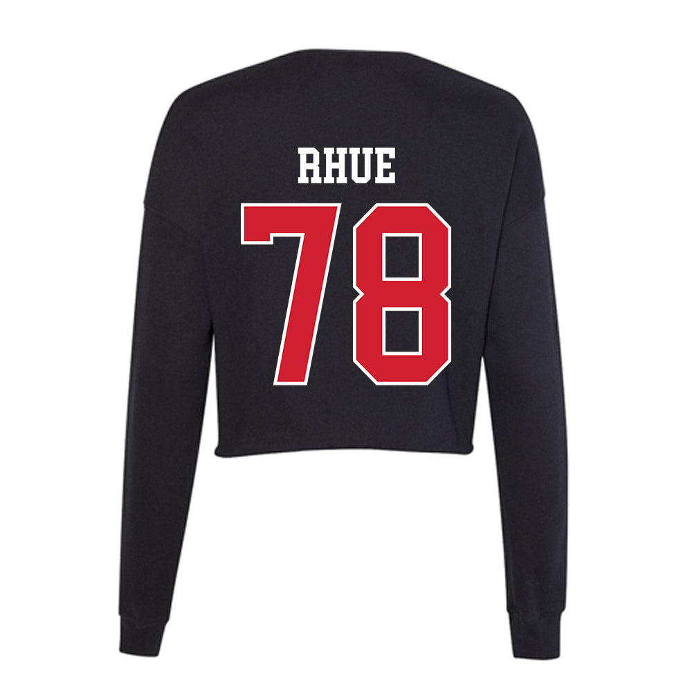 Eastern Washington - NCAA Football : Gabe rhue - Women's Cropped Crew Fleece-1