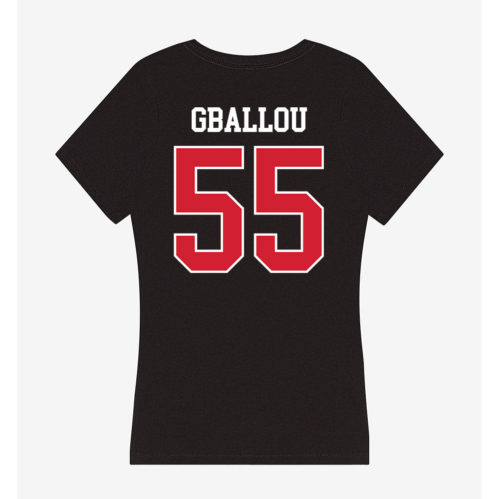 Eastern Washington - NCAA Men's Basketball : Alan Gballou - Women's V-Neck T-Shirt-1