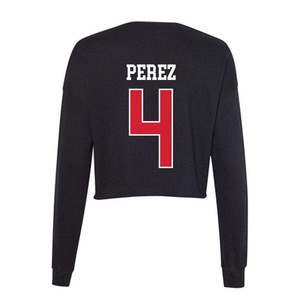 Eastern Washington - NCAA Football : Isaiah Perez - Women's Cropped Crew Fleece-1