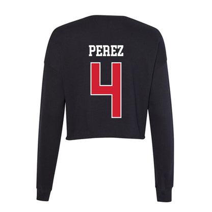 Eastern Washington - NCAA Football : Isaiah Perez - Women's Cropped Crew Fleece-1