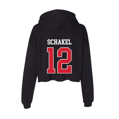 Eastern Washington - NCAA Football : Jake Schakel - Women's Crop Fleece Hoodie-1