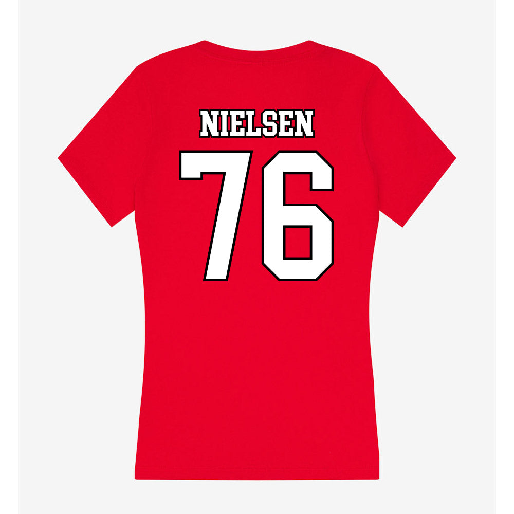 Youngstown State - NCAA Football : Nicholas Nielsen - Women's V-Neck T-Shirt-1