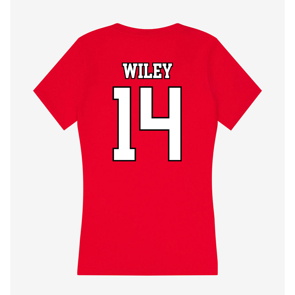 Youngstown State - NCAA Football : Jackson Wiley - Women's V-Neck T-Shirt-1