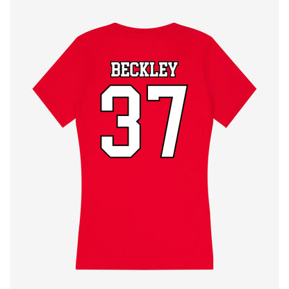 Youngstown State - NCAA Baseball : Nathan Beckley - Women's V-Neck T-Shirt-1