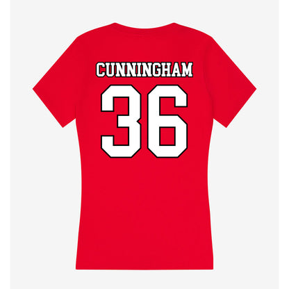 Youngstown State - NCAA Football : Carson Cunningham - Women's V-Neck T-Shirt-1