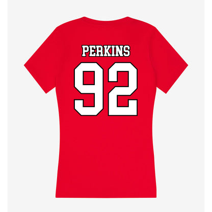 Youngstown State - NCAA Football : Devaughn Perkins - Women's V-Neck T-Shirt-1
