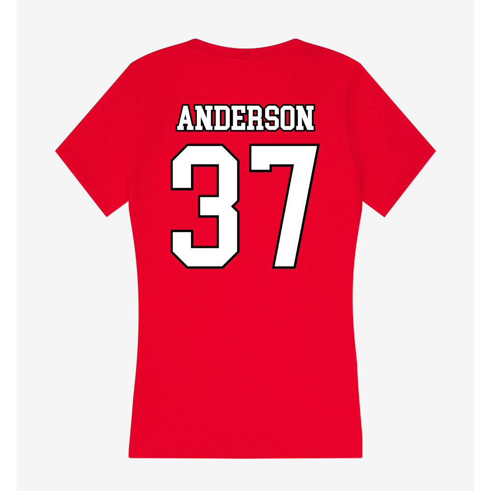 Youngstown State - NCAA Football : Evan Anderson - Women's V-Neck T-Shirt-1