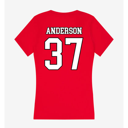 Youngstown State - NCAA Football : Evan Anderson - Women's V-Neck T-Shirt-1