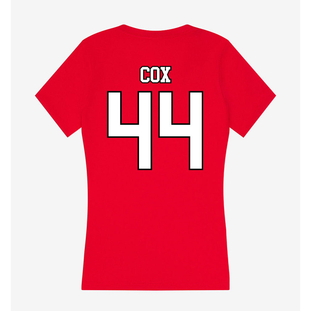 Youngstown State - NCAA Baseball : Banks Cox - Women's V-Neck T-Shirt-1