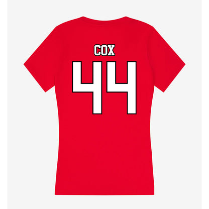 Youngstown State - NCAA Baseball : Banks Cox - Women's V-Neck T-Shirt-1