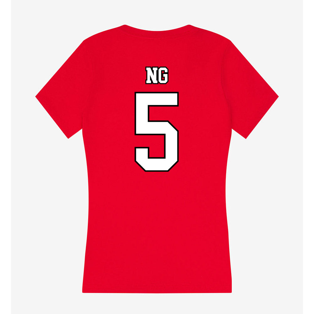 Youngstown State - NCAA Women's Volleyball : Teagan Ng - Women's V-Neck T-Shirt-1