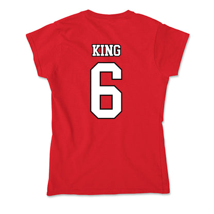 Youngstown State - NCAA Men's Basketball : Drew King - Soft Style Women’s T-Shirt-1