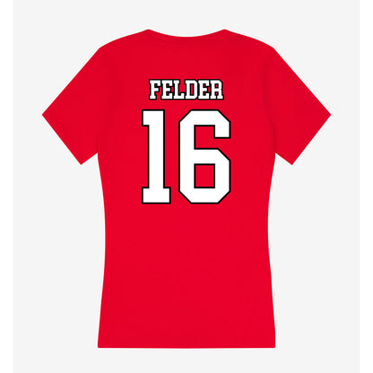 Youngstown State - NCAA Women's Soccer : Sara Felder - Women's V-Neck T-Shirt-1