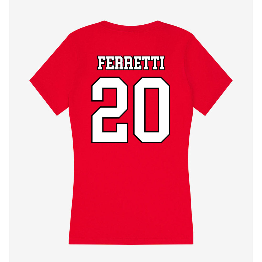 Youngstown State - NCAA Baseball : Jake Ferretti - Women's V-Neck T-Shirt-1