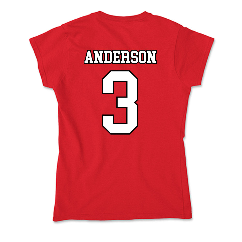 Youngstown State - NCAA Men's Basketball : Derrick Anderson - Soft Style Women’s T-Shirt-1