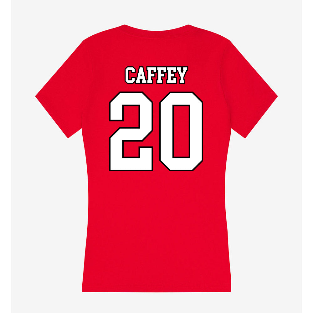 Youngstown State - NCAA Football : Tc Caffey - Women's V-Neck T-Shirt-1