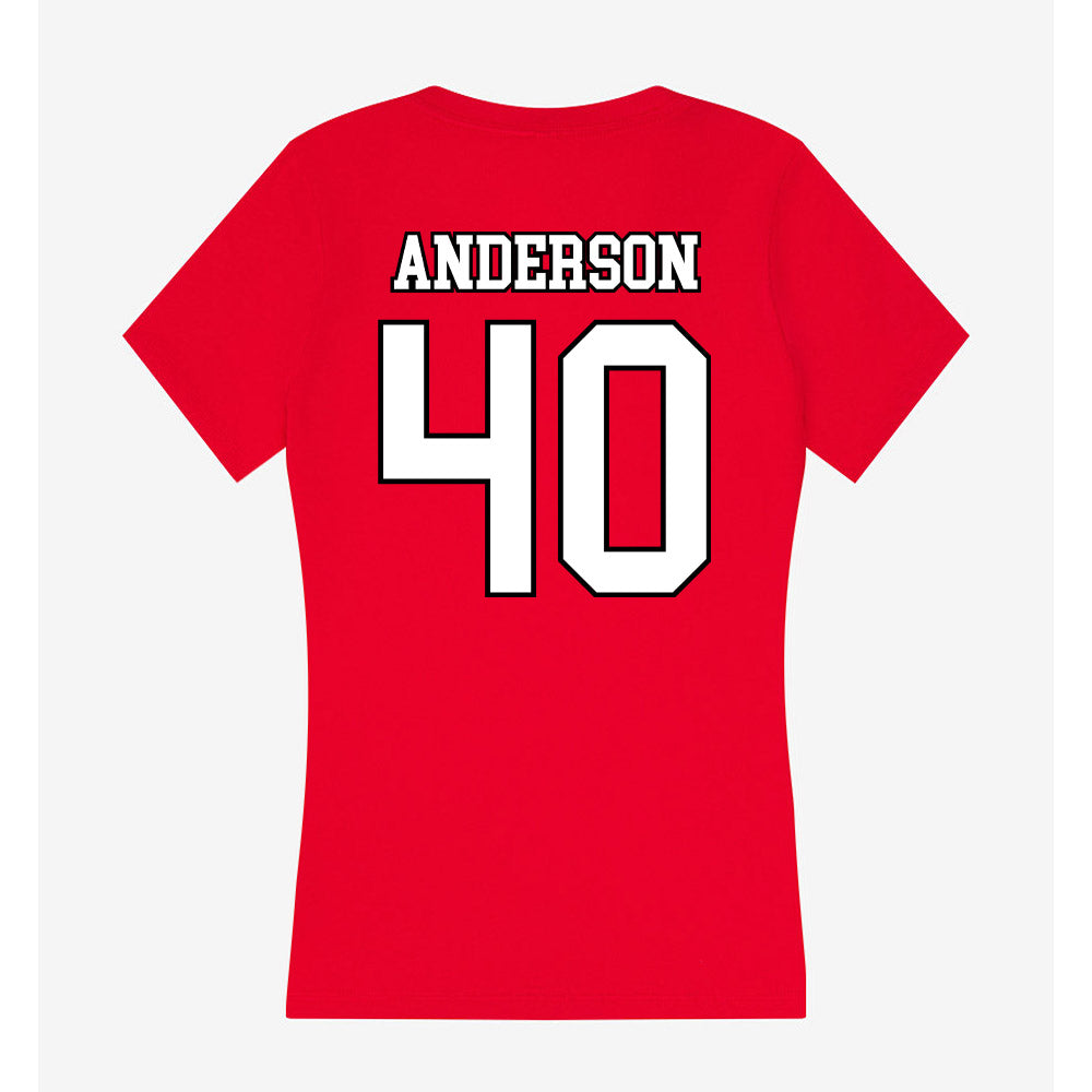 Youngstown State - NCAA Baseball : Brandin Anderson - Women's V-Neck T-Shirt-1