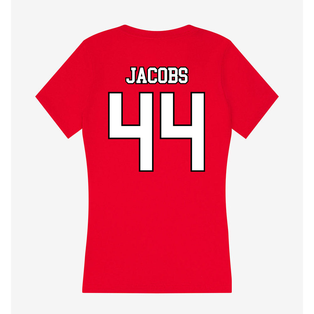 Youngstown State - NCAA Football : Parker Jacobs - Women's V-Neck T-Shirt-1