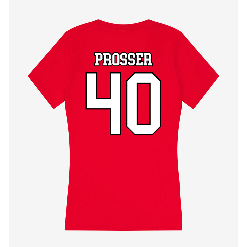Youngstown State - NCAA Baseball : Braxton Prosser - Women's V-Neck T-Shirt-1