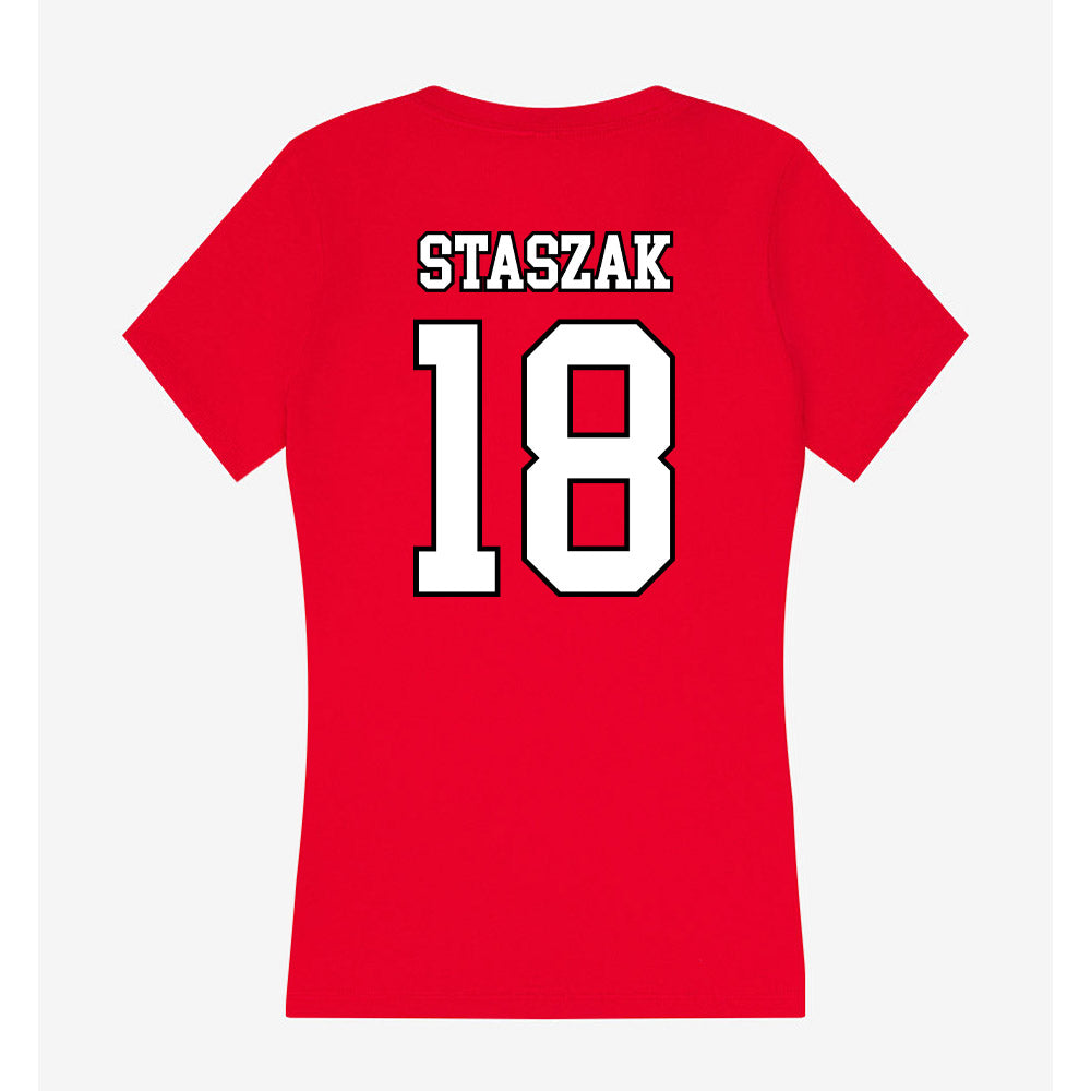 Youngstown State - NCAA Softball : Leila Staszak - Women's V-Neck T-Shirt-1