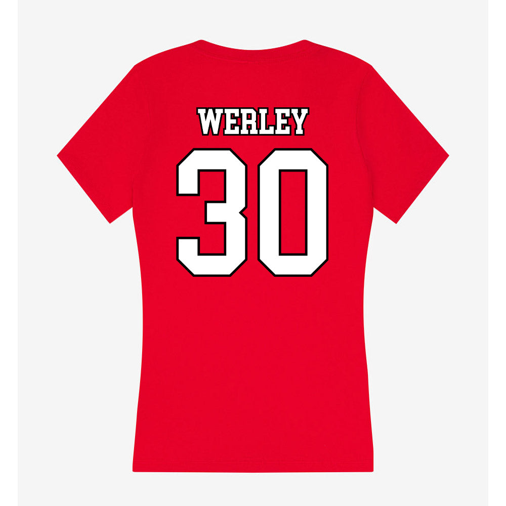 Youngstown State - NCAA Softball : Tatum Werley - Women's V-Neck T-Shirt-1