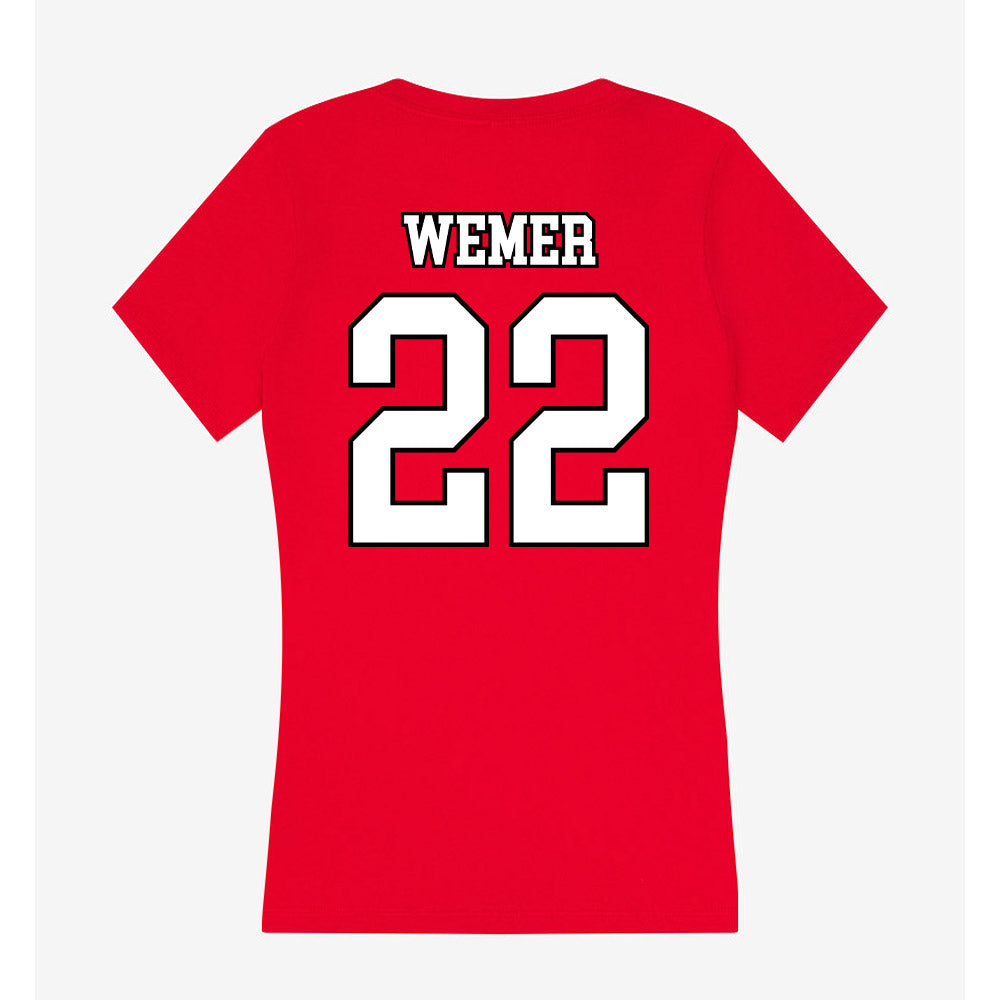 Youngstown State - NCAA Baseball : Kale Wemer - Women's V-Neck T-Shirt-1