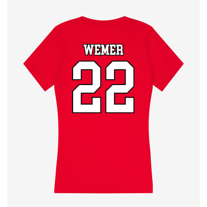 Youngstown State - NCAA Baseball : Kale Wemer - Women's V-Neck T-Shirt-1