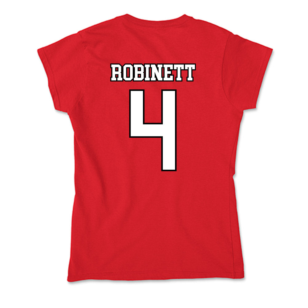 Youngstown State - NCAA Men's Basketball : Tyler Robinett - Soft Style Women’s T-Shirt-1