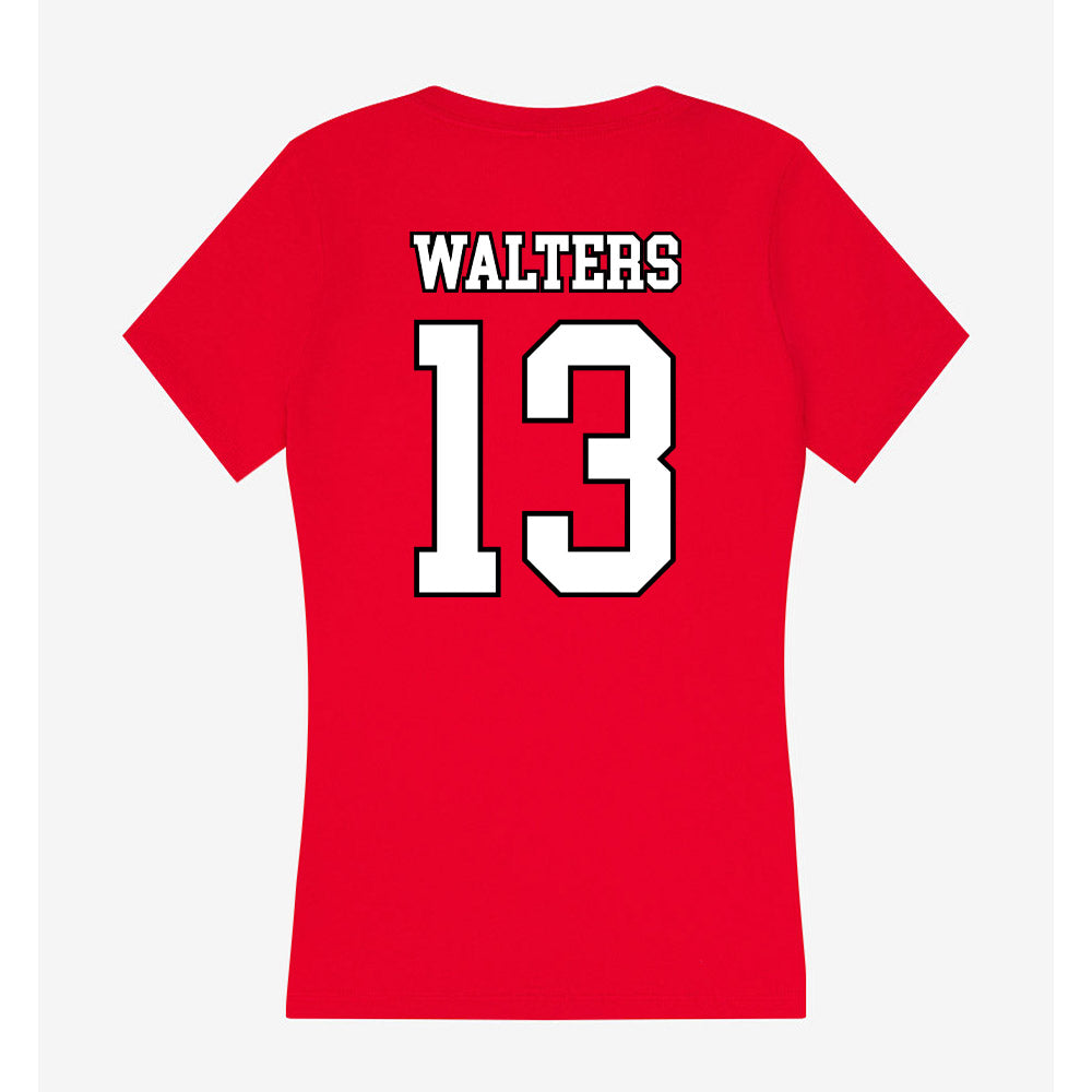 Youngstown State - NCAA Football : Fresh Walters - Women's V-Neck T-Shirt-1