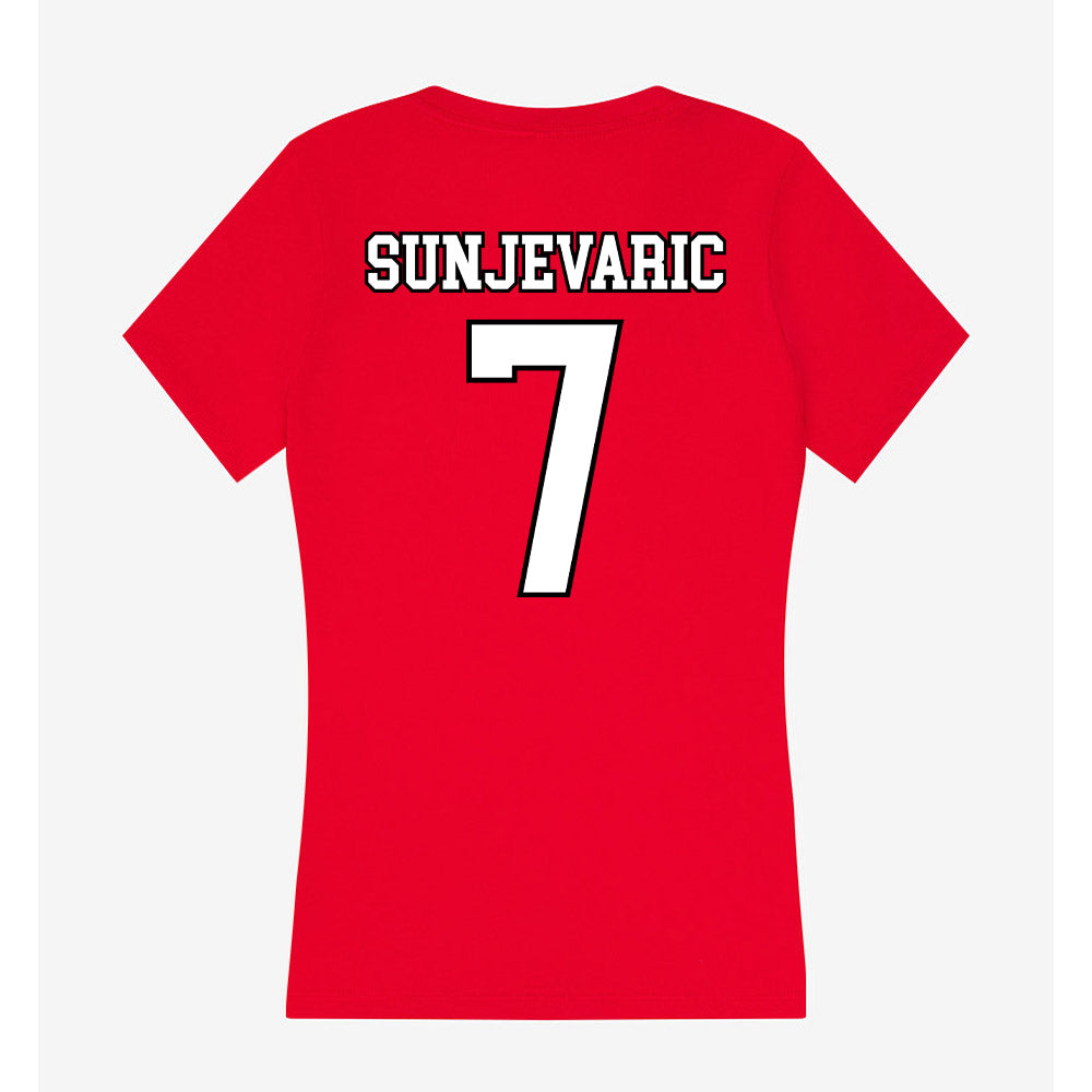 Youngstown State - NCAA Women's Soccer : Eva Sunjevaric - Women's V-Neck T-Shirt-1