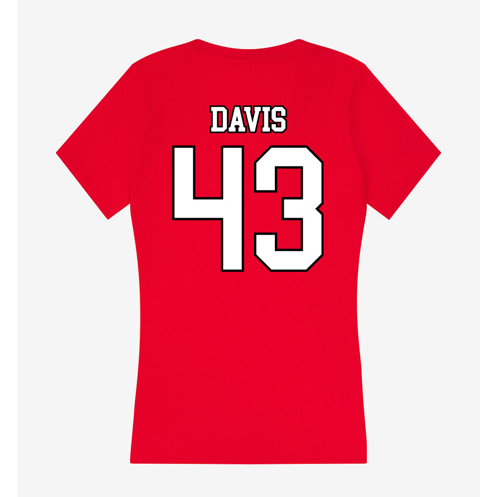 Youngstown State - NCAA Baseball : Braedon Davis - Women's V-Neck T-Shirt-1