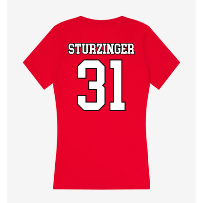 Youngstown State - NCAA Football : Weston Sturzinger - Women's V-Neck T-Shirt-1