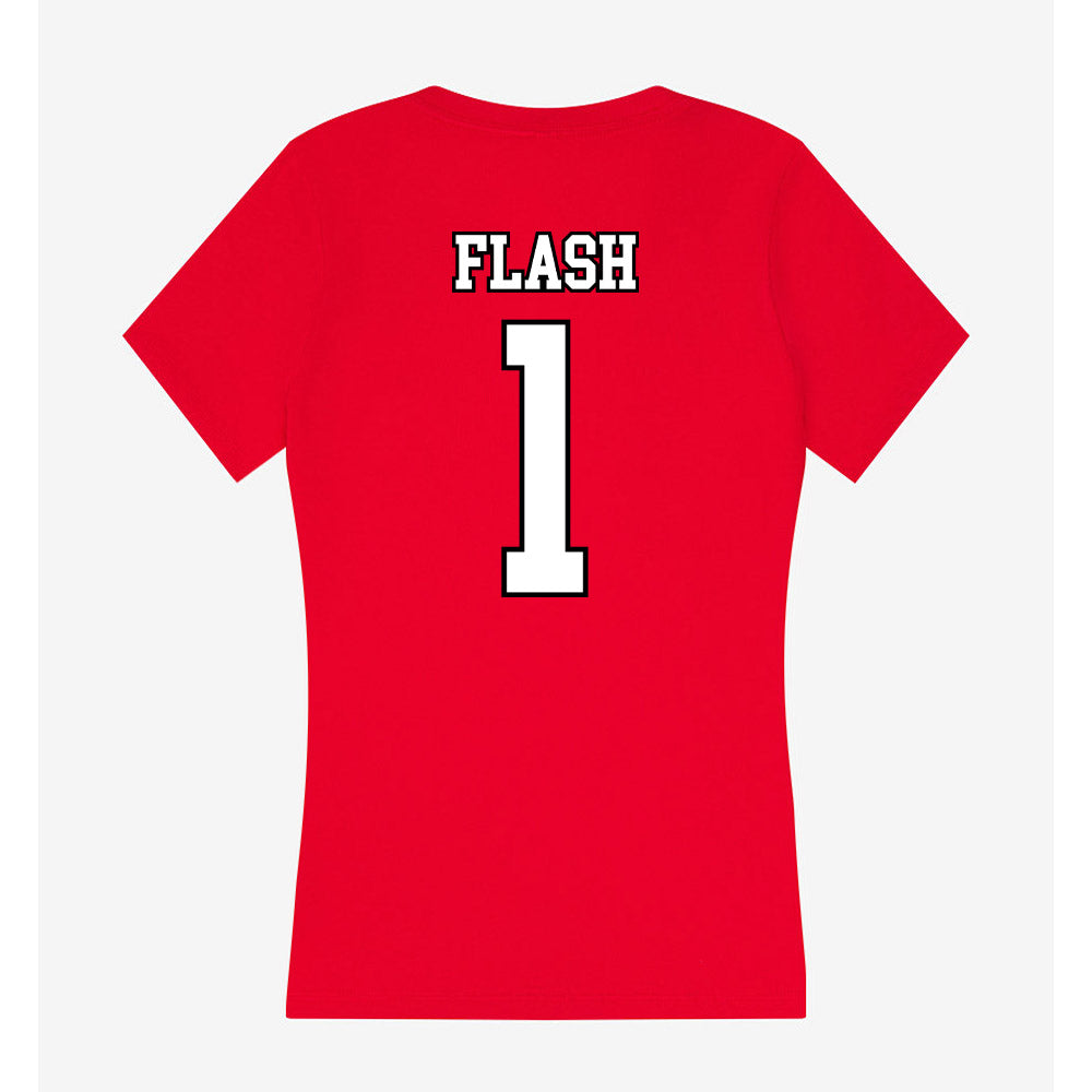 Youngstown State - NCAA Football : Kylon Flash - Women's V-Neck T-Shirt-1