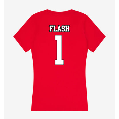 Youngstown State - NCAA Football : Kylon Flash - Women's V-Neck T-Shirt-1