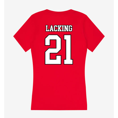 Youngstown State - NCAA Football : Larenz Lacking - Women's V-Neck T-Shirt-1