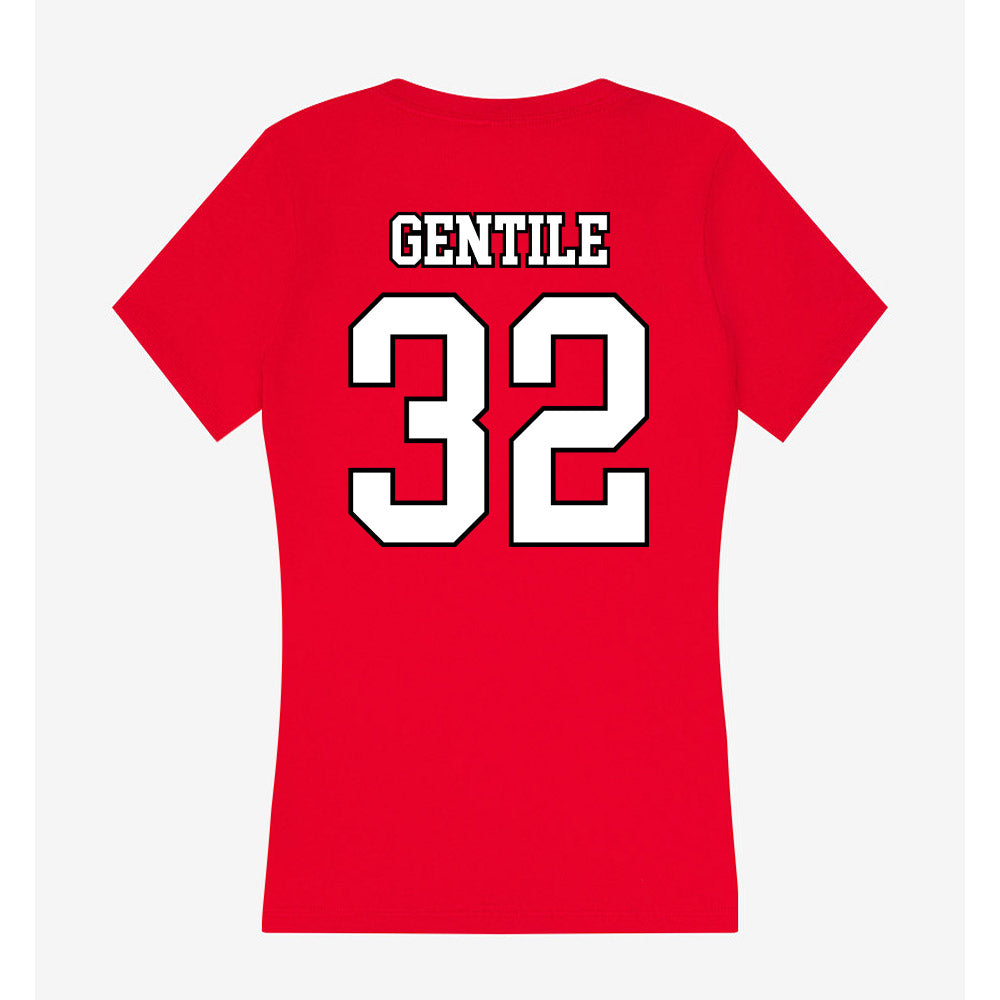 Youngstown State - NCAA Football : Dante Gentile - Women's V-Neck T-Shirt-1