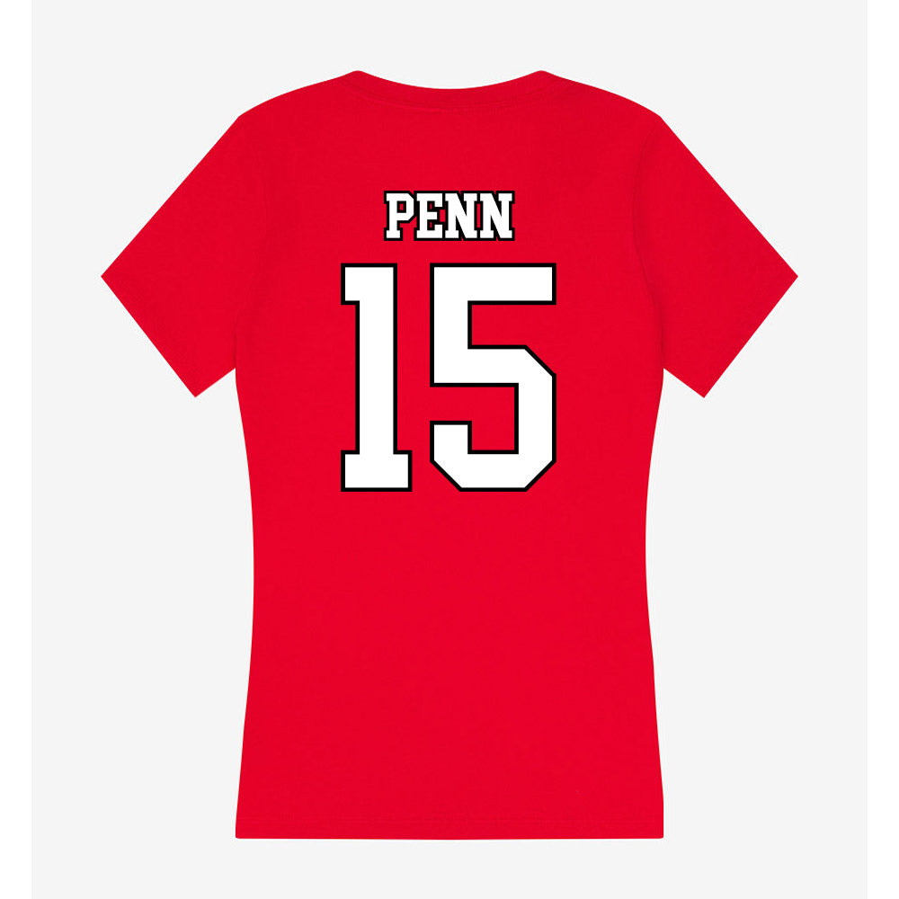 Youngstown State - NCAA Football : Preston Penn - Women's V-Neck T-Shirt-1