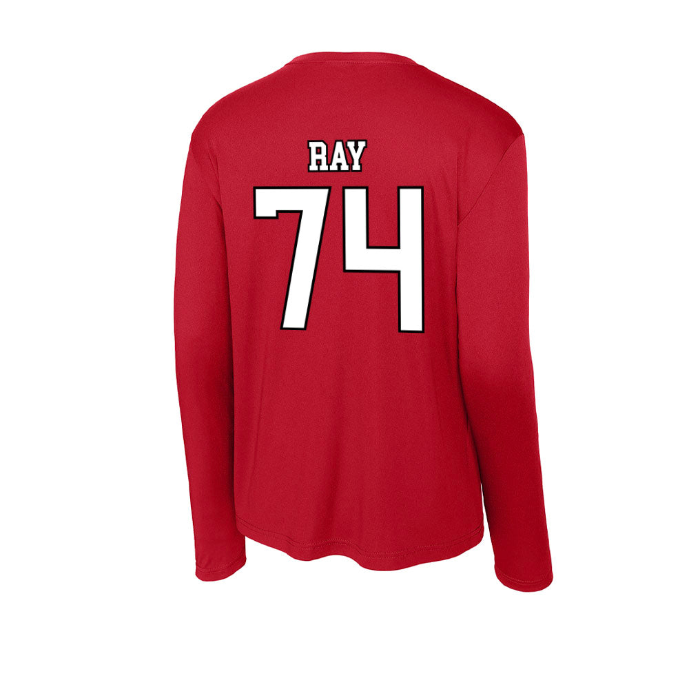 Youngstown State - NCAA Football : Ethan Ray - Activewear Long Sleeve T-Shirt-1