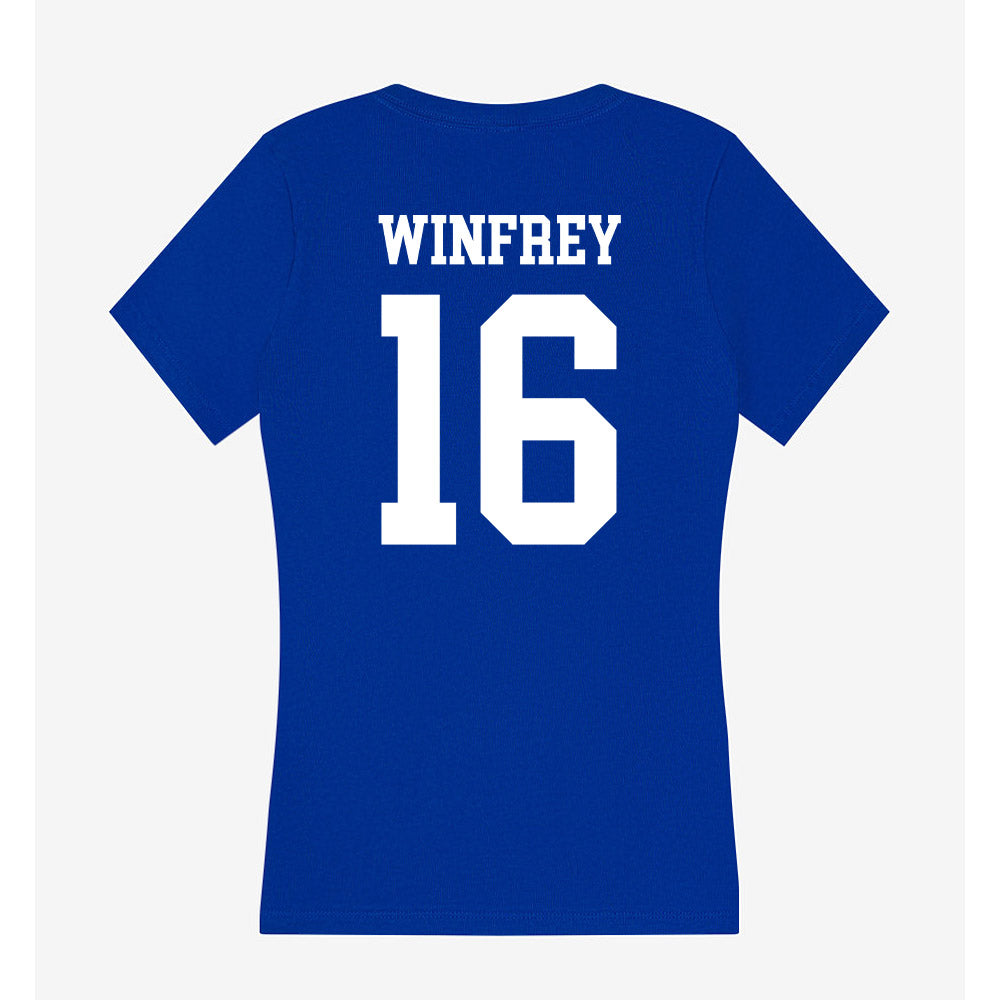 Texas A&M Corpus Christi - NCAA Softball : Kendra Winfrey - Women's V-Neck T-Shirt-1